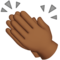 Clapping Hands - Medium Black emoji on Apple